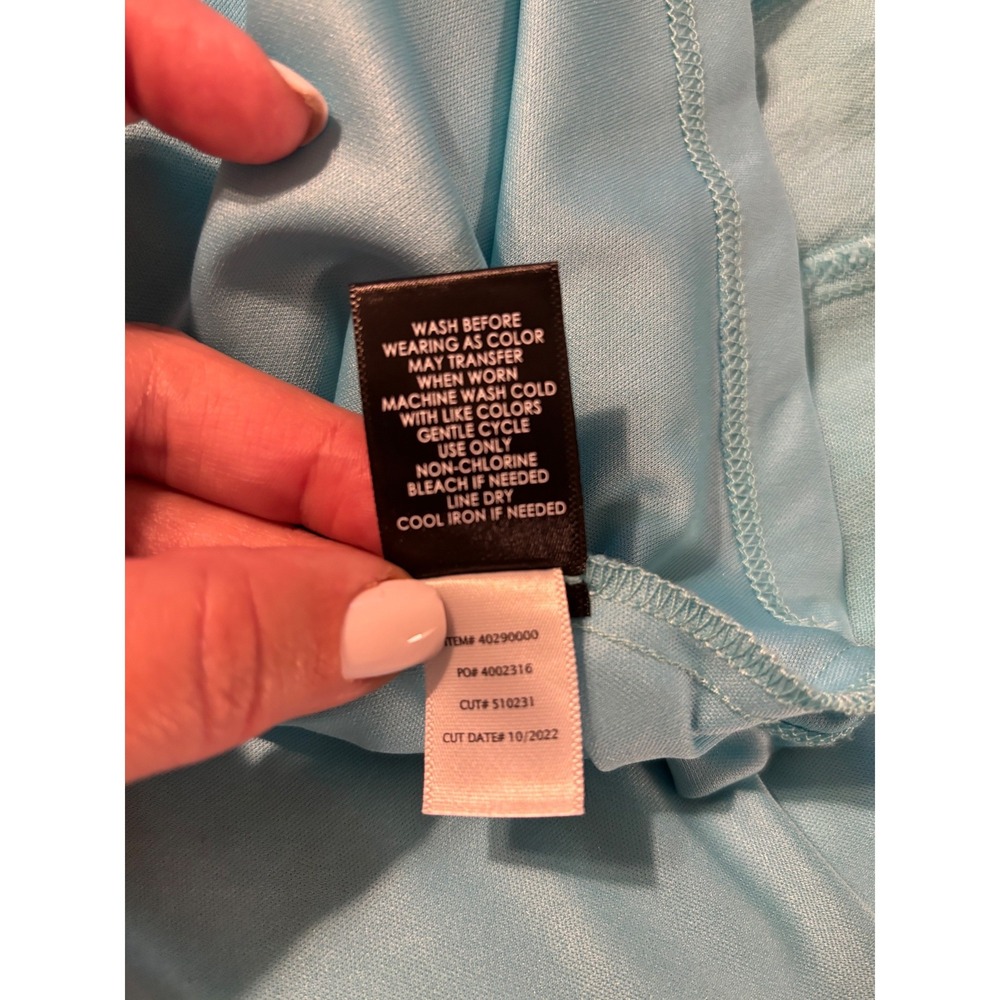 Torrid Aqua Blue V-Neck Midi Dress Pockets Adjustable Straps Plus Size 2 2X - Picture 7 of 8
